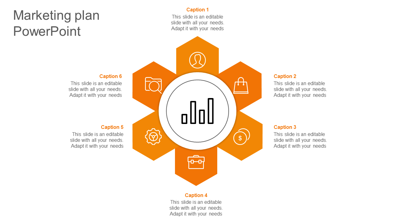 Free - Amazing Marketing Plan PowerPoint In Orange Color Slide